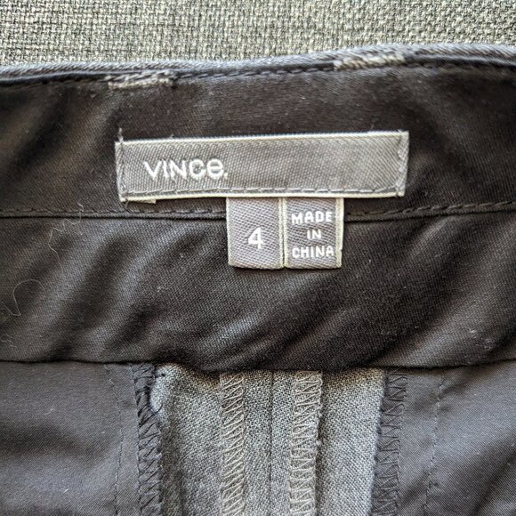 Vince Tab Front Leather Accent Trousers with Ankle Zip - Picture 7 of 13